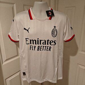 Puma White AC Milan 2024/25 Away Jersey Men's Sizes S - L Soccer Shirt